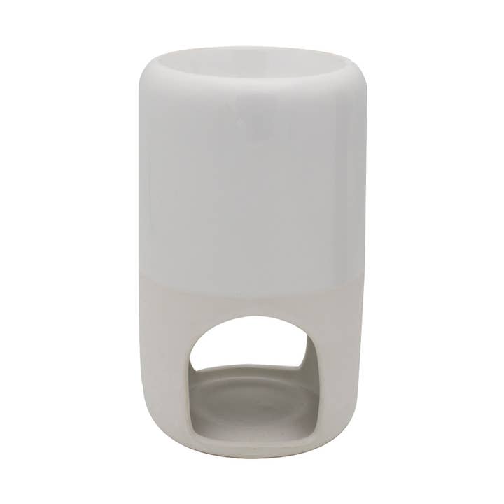 Burner Shiny White Duo 16x10x10cm for wholesale by ScentChips