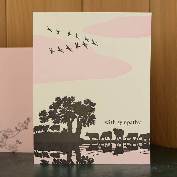 Cows Sympathy Card for wholesale by Oddball Press LLC