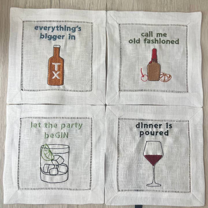 Party Pack Cocktail Napkin Set for wholesale by Remington Piper Designs