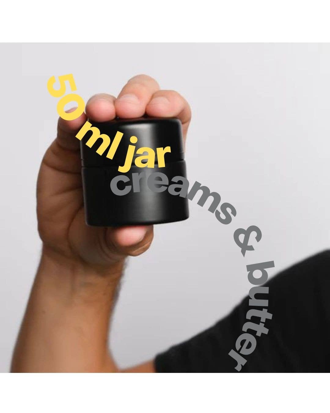 Bee Happy - Vente Frigos à cosmétiques - Bouteille en verre noir mat, 30 ml - 1 oz, 60 ml - 2 oz, 50 ml - 1,7 oz2