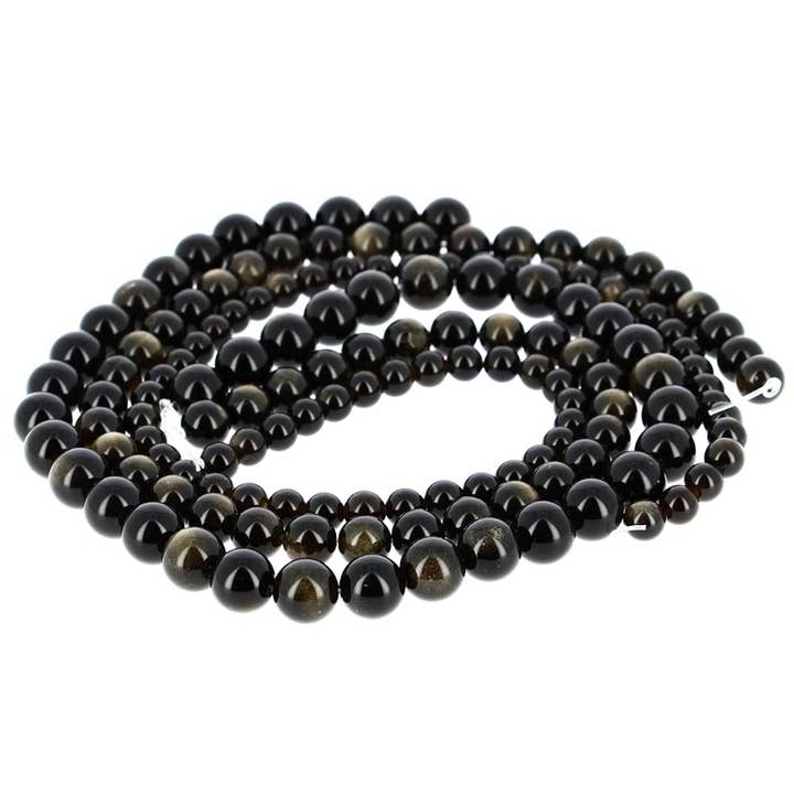 Contas Obsidianas Douradas por atacado de Artisans de Madagascar