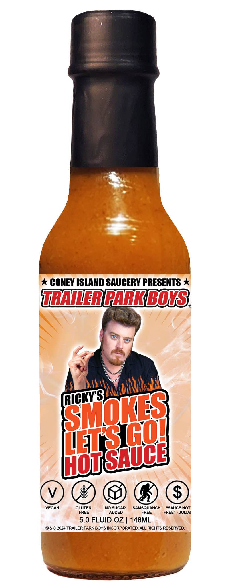 Coney Island Saucery - Wholesale Hot sauce - Trailer Park Boys - Ricky's Smokes Let's Go Hot Sauce 5oz
