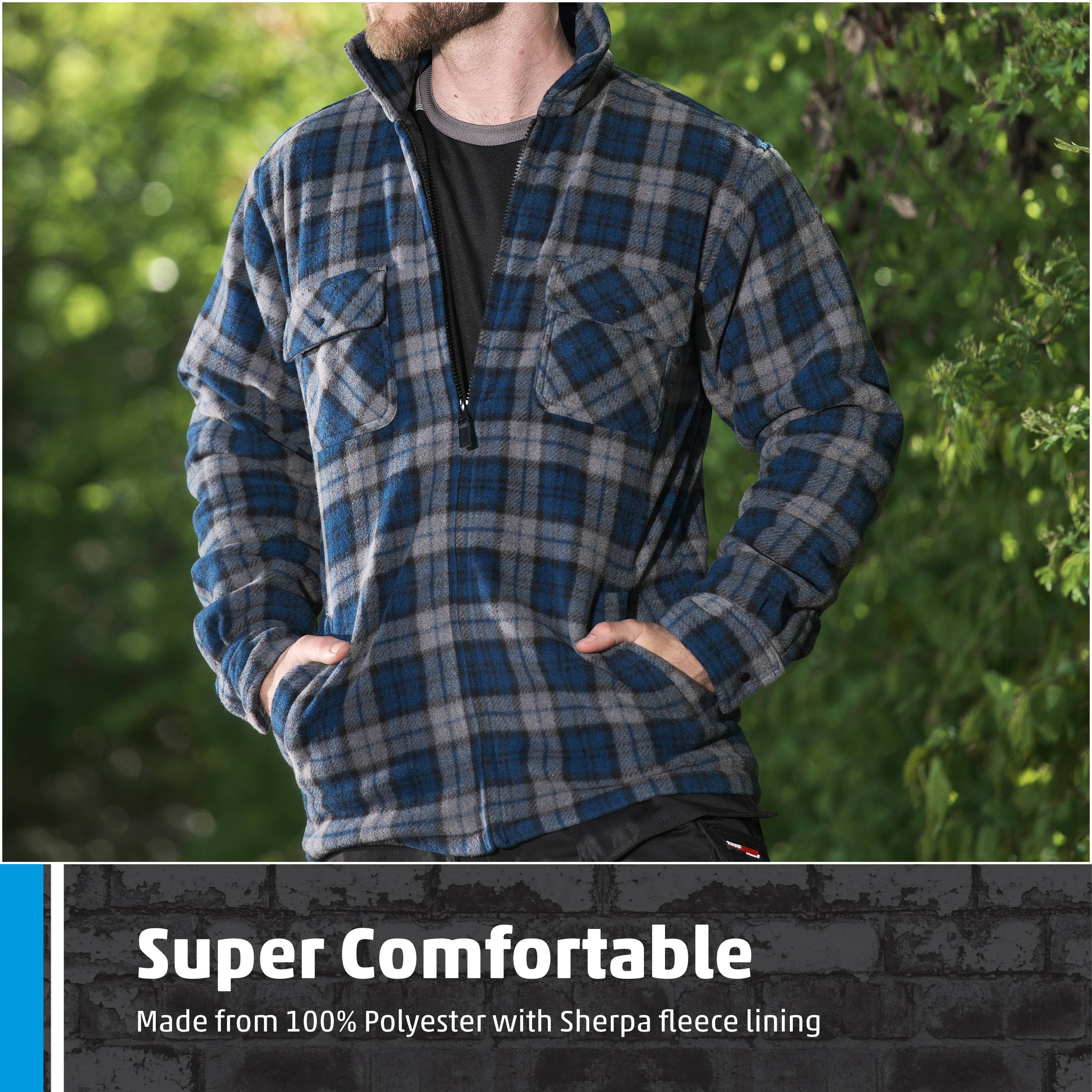 TuffStuff Workwear - Vendita all'ingrosso Giacca a camicia - Uomo - Giacca Fort Portman - Microfleece Imbottita con Fodera in Pile8