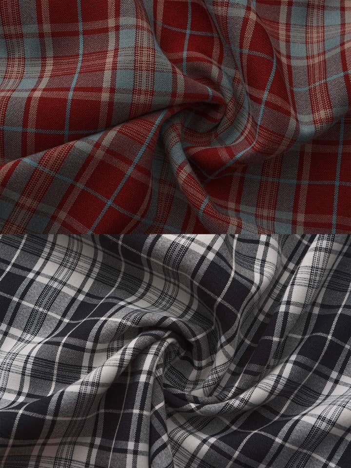 CUBIC - Wholesale Skirt - Women's - Elastic Drawstring High Waist Checked Skirt6