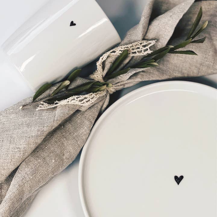 Goldscherben - Wholesale Dinner Plate - Heart plate ♡ Heartfelt gift girlfriend