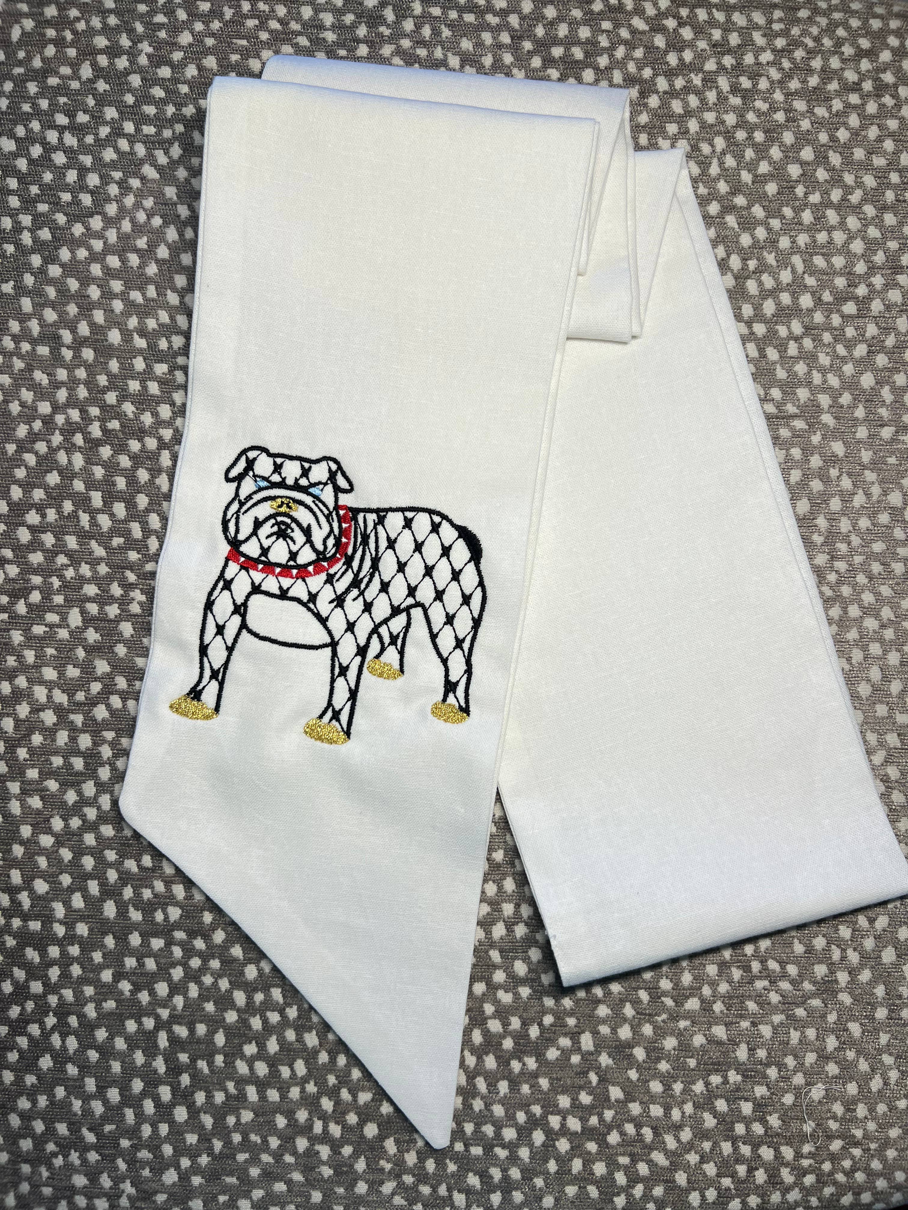 Oh Happy Day Shoppe - Wholesale Christmas Decoration - Bulldog Wreath Sash1