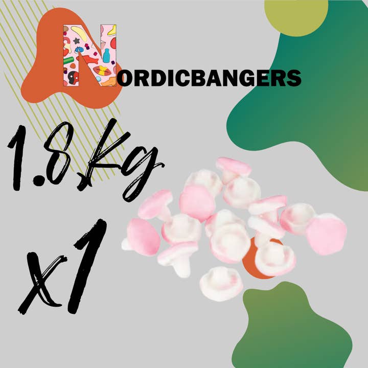 Nordicbangers - Swedish Candy – Großhandel Weingummi – Schaumpilze im Trend schwedischer Süßigkeiten „Foam Mushrooms“