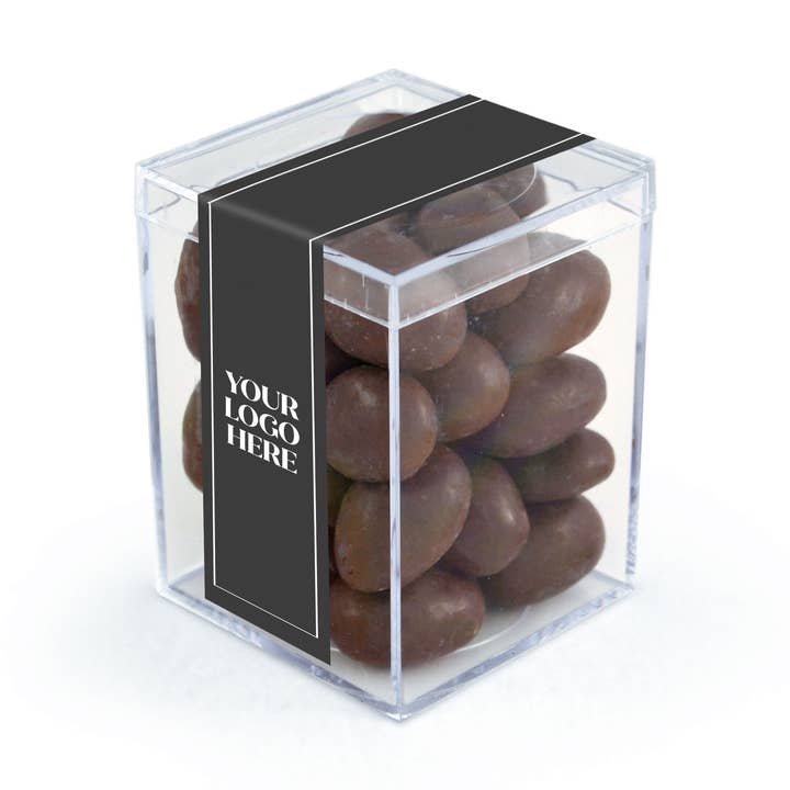 3" GEO Cube, Chocolate Covered Almonds (48 count) for wholesale by In-Room Plus