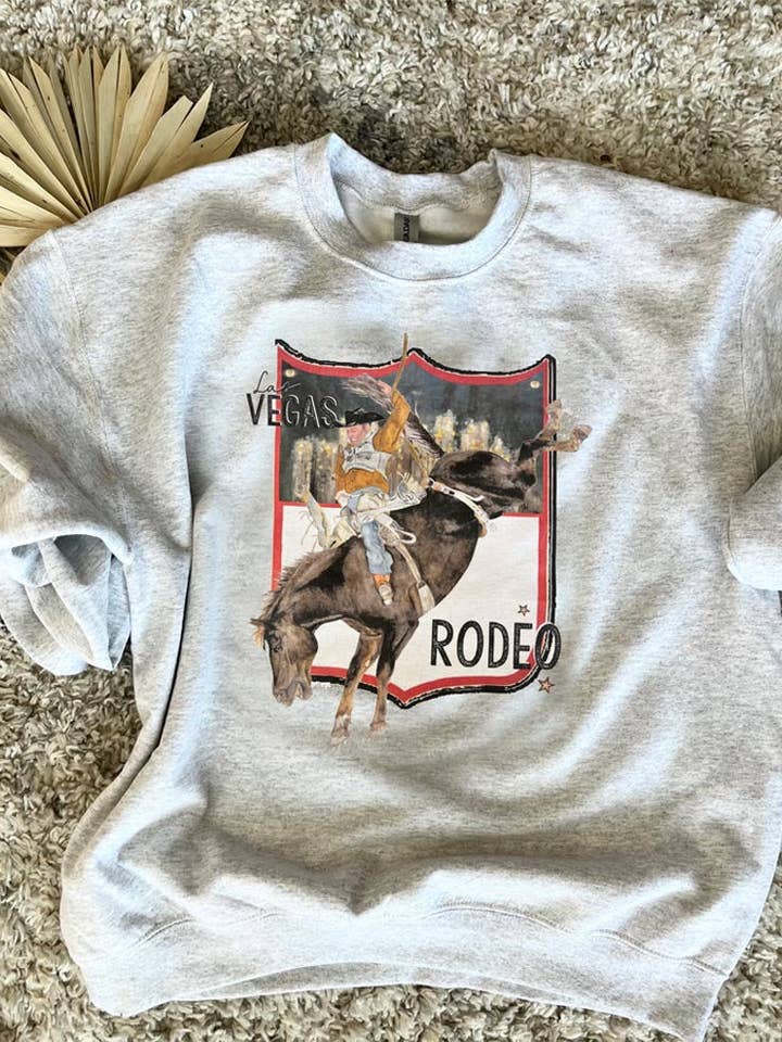 DOLLY ESTELLE - Wholesale Graphic Sweatshirt - Women's - Sweatshirt - Wyatt (Las Vegas Rodeo)