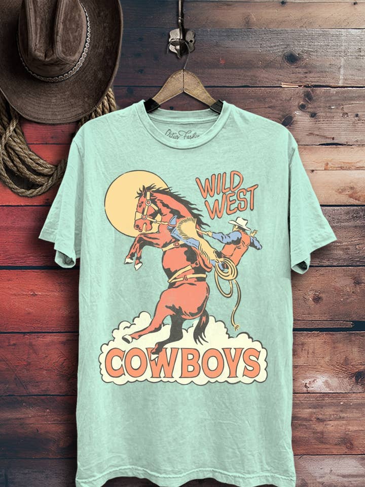 Lotus Fashion Collection - Wholesale T-Shirt (Graphic) - Women's - Wild West Cowboys Graphic Top