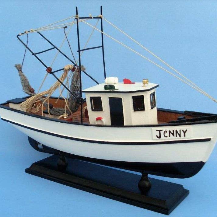 Hampton Nautical - Wholesale Decorative tabletop object - Forrest Gump - Jenny Model Shrimp Boat 16"3