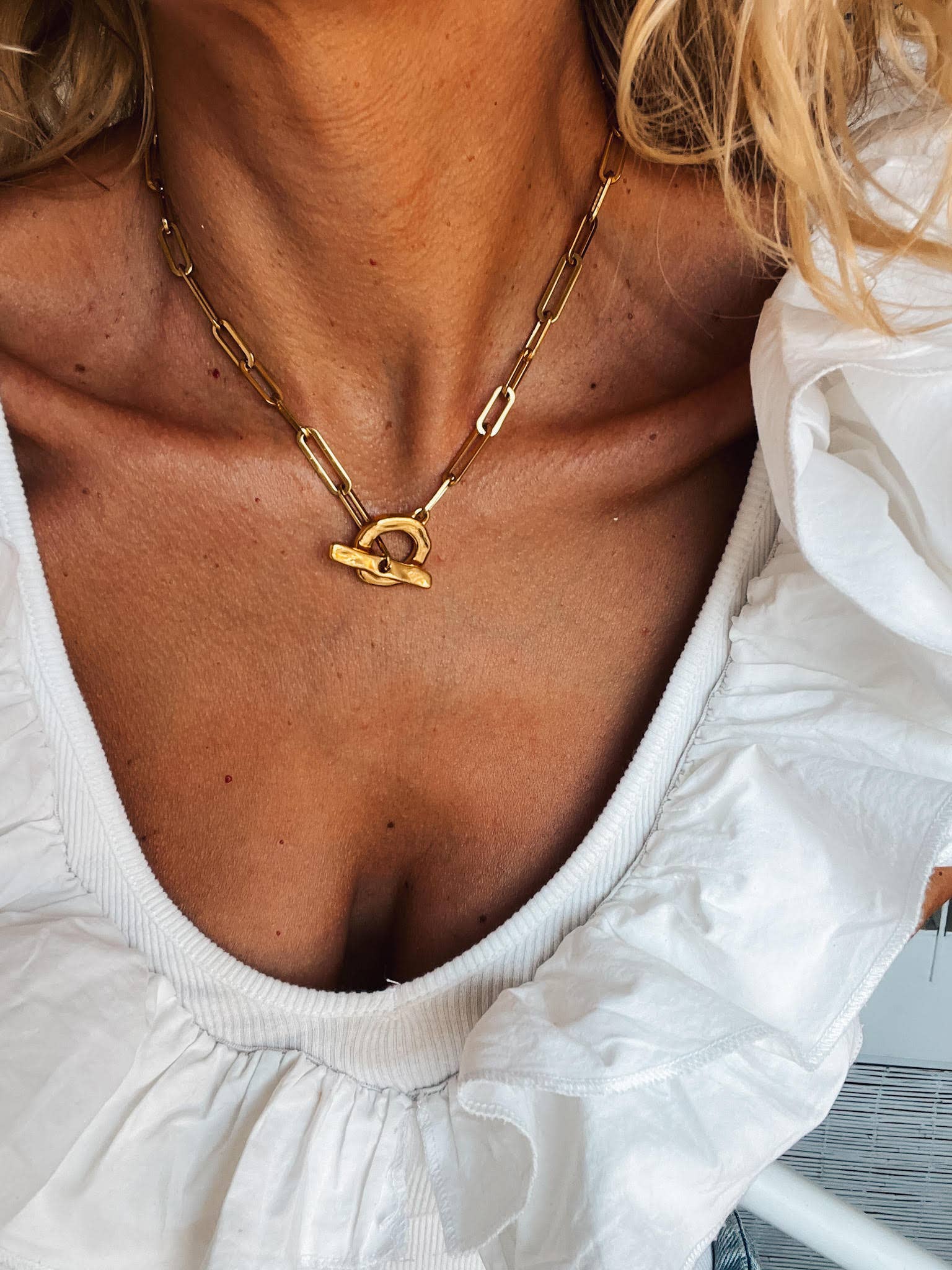 Goupi - Vendita all'ingrosso Collana con ciondolo/pendaglio - Catena a maglie in acciaio dorato con ciondolo a cuore placcato in oro3