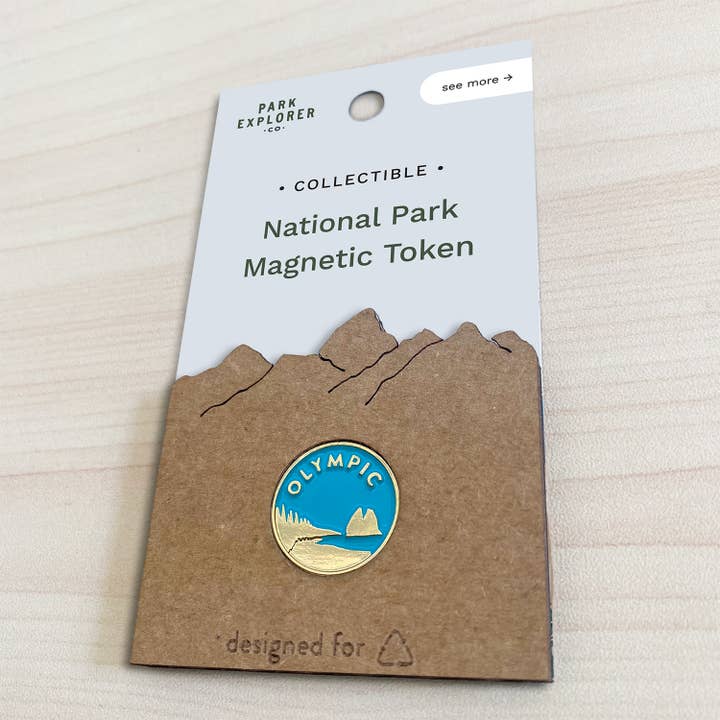 Olympic National Park Enamel Magnet for wholesale by Park Explorer Co.