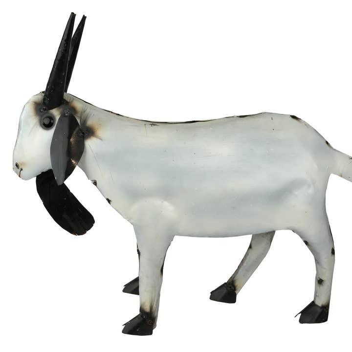 My Amigos Imports - Vente Bibelots/décorations d'extérieur - Sculpture de chèvre en métal pour jardin - Taille moyenne 25 x 29 x 58 cm4