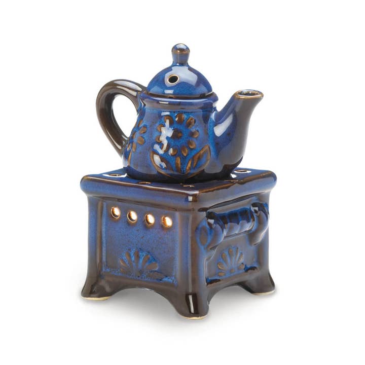 Zingz Home - Wholesale Oil Warmer - Blue Teapot Stove Oil Warmer1