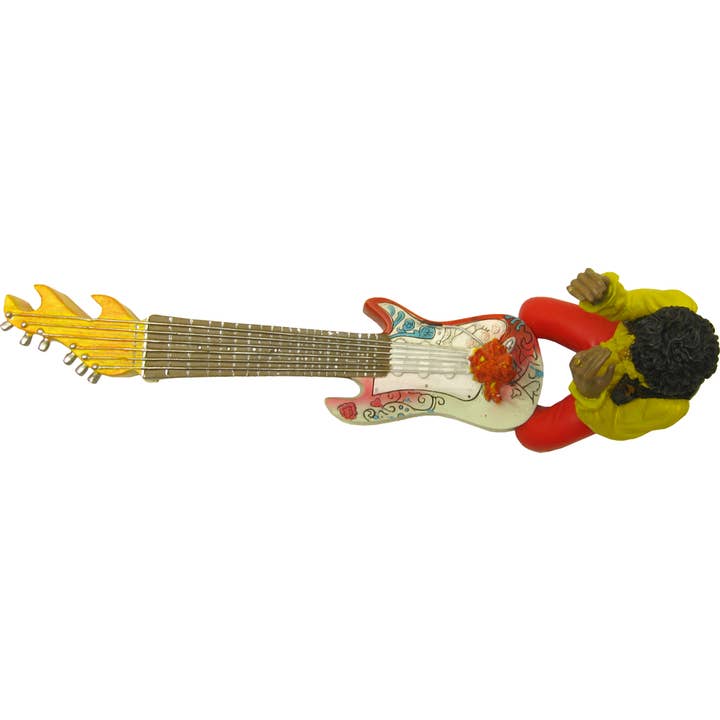 Square Deal Recordings & Supplies - Wholesale Incense Holder - Incense Burner - Hendrix, Jimi - Flaming Guitar Statuary