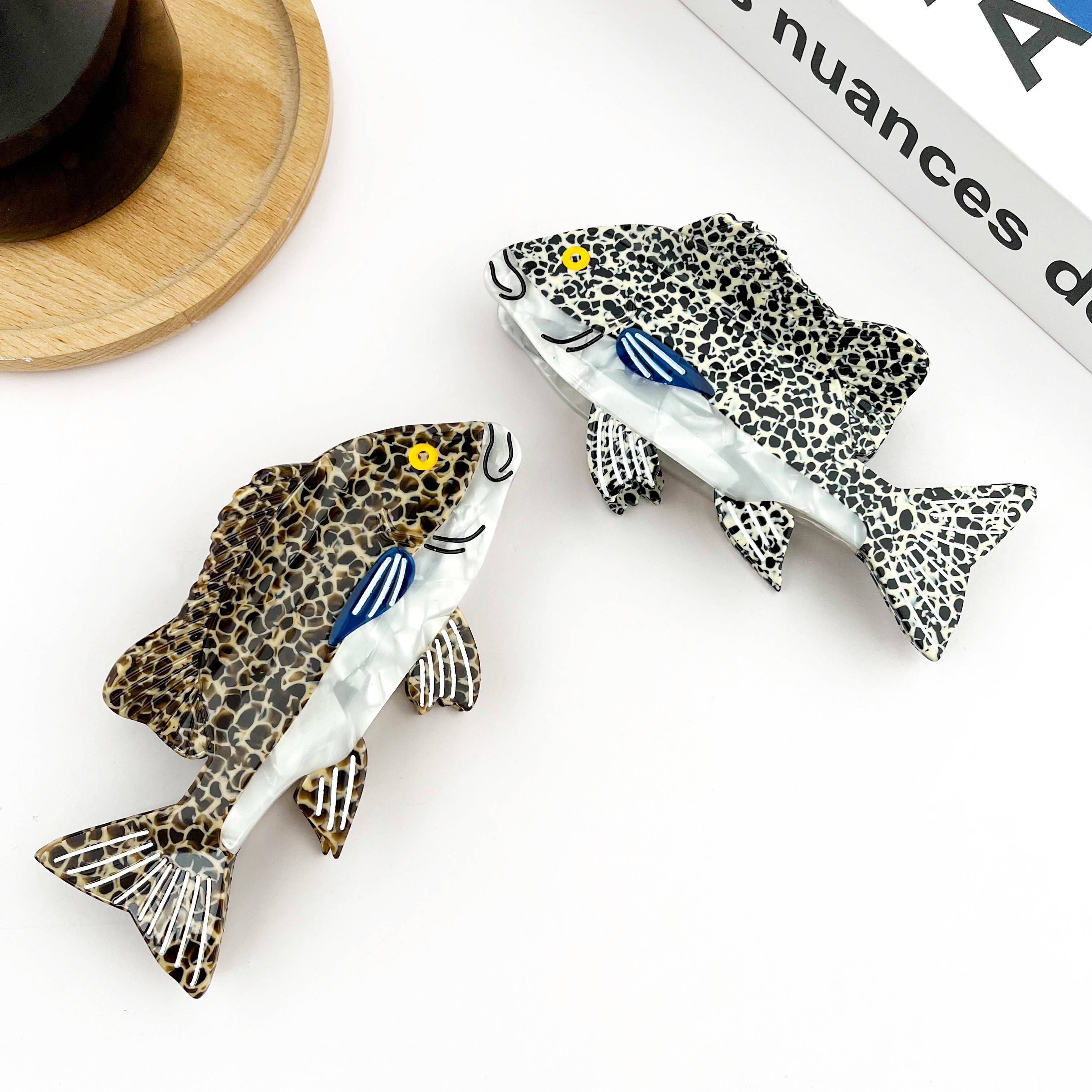 TheDivaSoap - Vente Pince à cheveux – femme - Pince à cheveux griffe Mérou, collection Poisson5