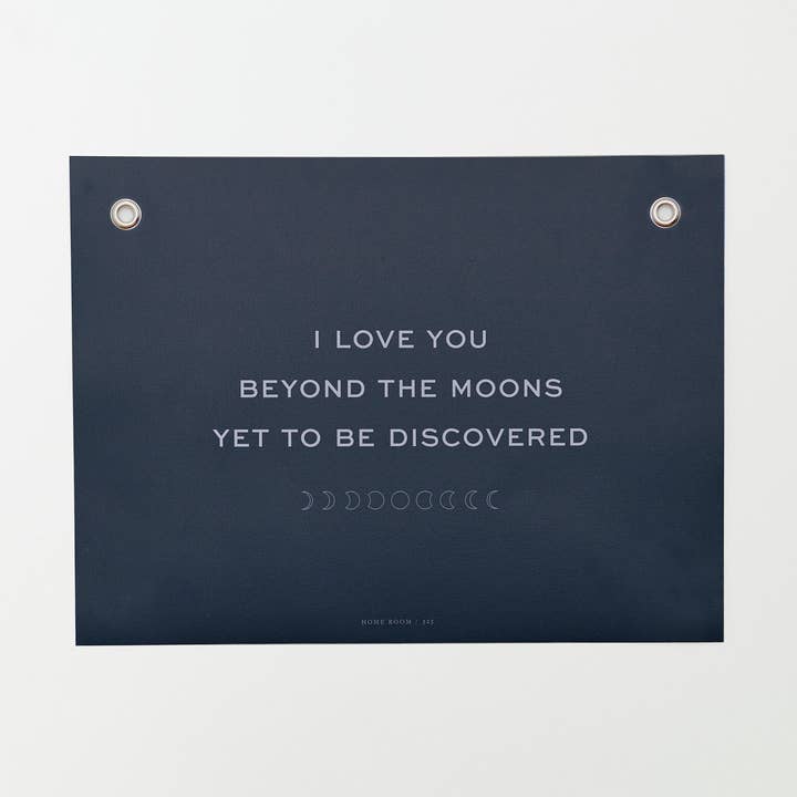 I Love You Beyond The Moons, Nursery Decor, 16 x 12 for wholesale by Home Room Co.