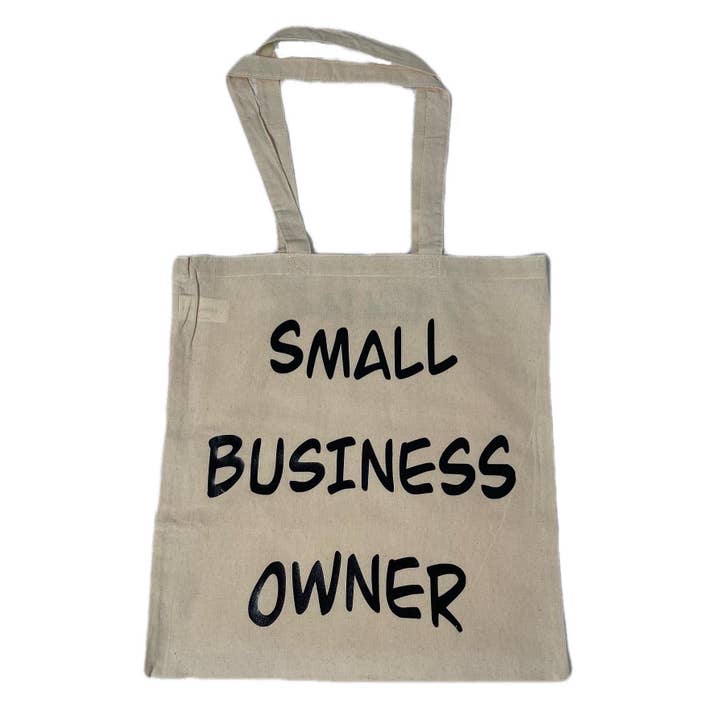 Black ‘Small Business Owner’ Tote Bag for wholesale by Wild Lotus