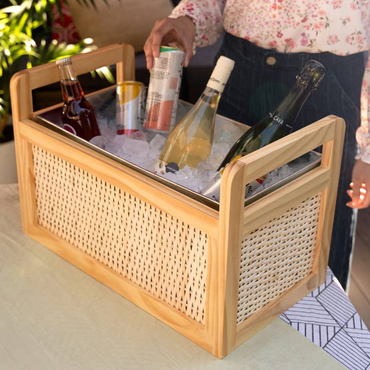Twine - Wholesale Party Tub - Rattan & Wood Beverage Tub