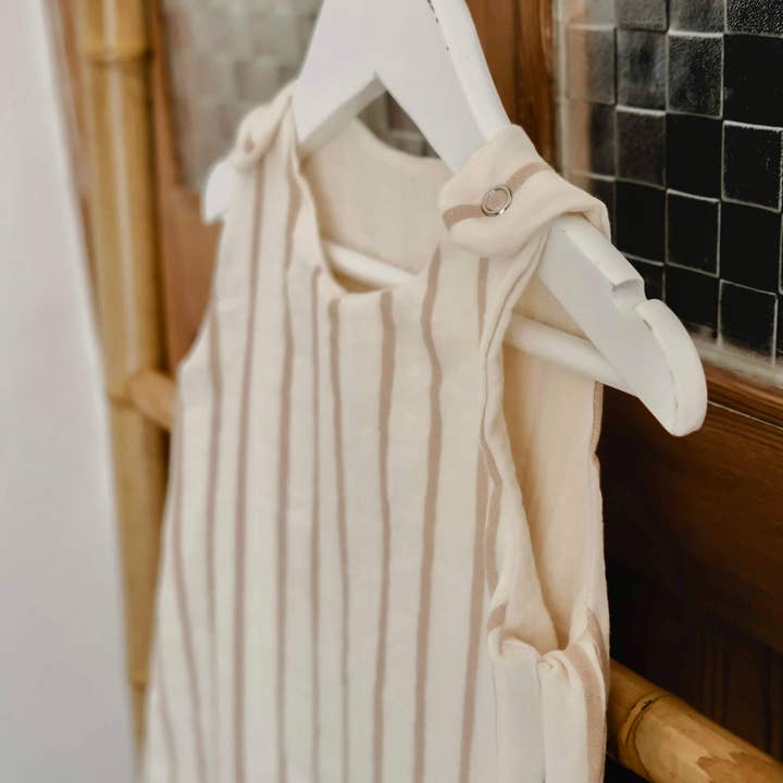 Cocoeko - Wholesale Sleepsack - Baby - Cotton gauze sleeping bag BEIGE STRIPES TOG 12