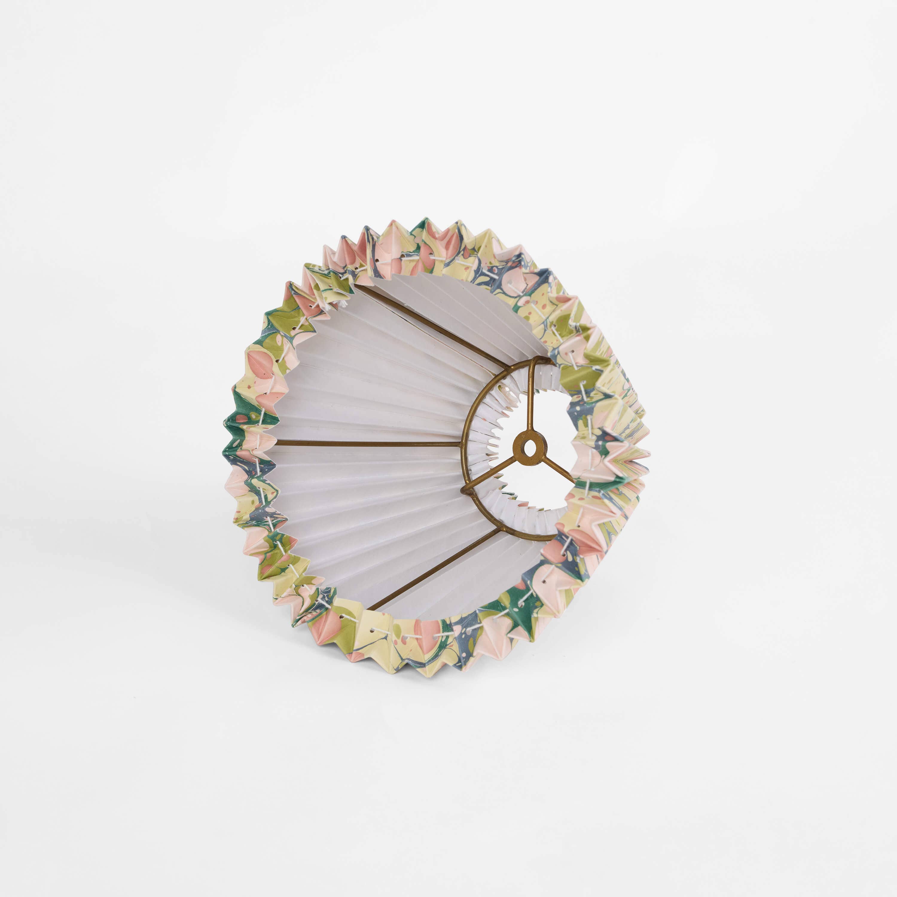 Craft Boat – wholesale Lampskärm – HANDMARMORERAD STOR PLISSERAD LAMPSKÄRM - MOSSBUBBLA2