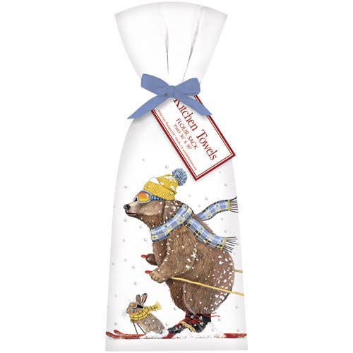 Mary Lake-Thompson Ltd. - Wholesale Tea Towel - Ski Bear Rabbit Towel Set0