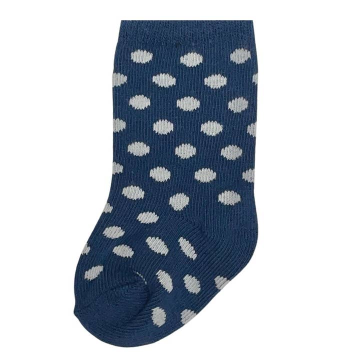 Baby Socks 10Pk - Navy Spot (loose) for wholesale by ES Kids
