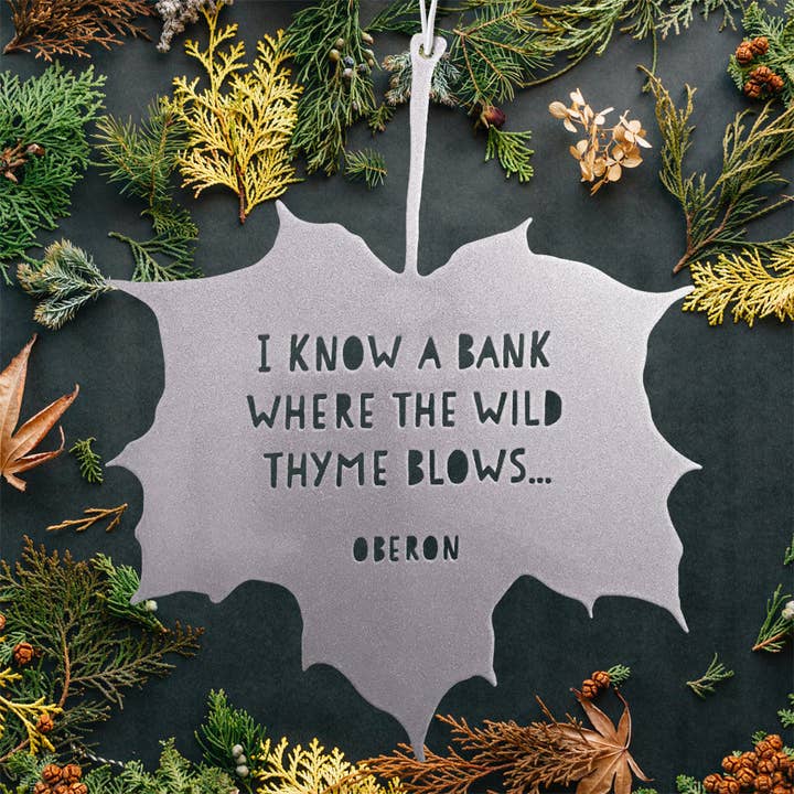 Bladcitat - Jag känner en bank där den vilda timjan blåser - Oberon - Midsommarnattsdröm för wholesale av A Blackbird Sang