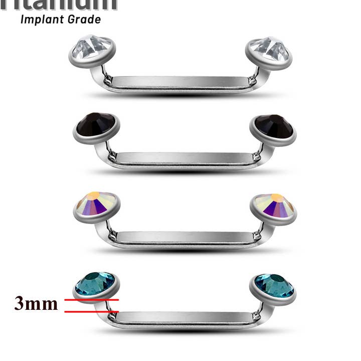 Barra per piercing a stella con filettatura interna in titanio di grado implantare per la vendita all'ingrosso da parte di Bodytrend