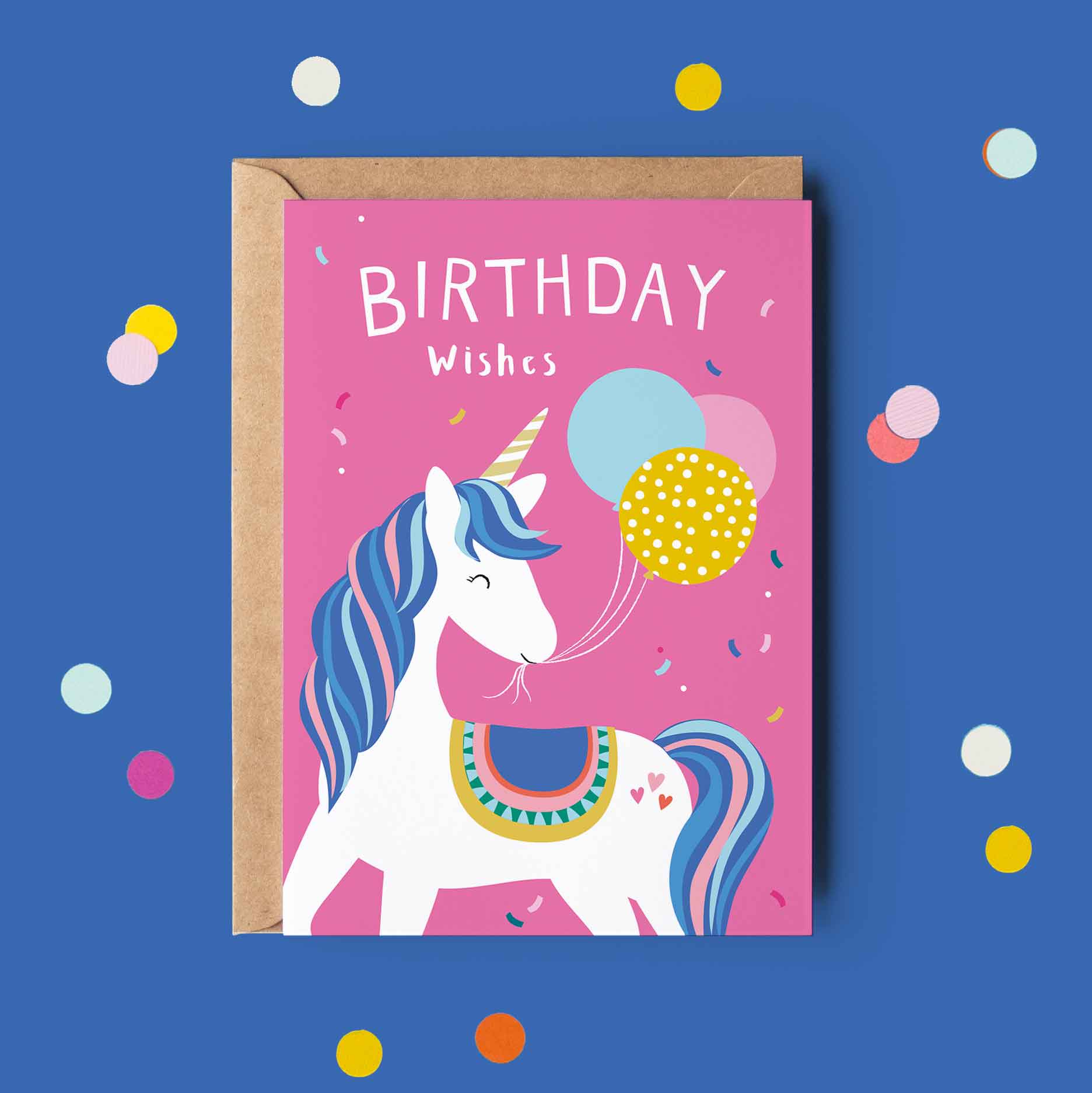 Klara Hawkins - Wholesale Birthday Card - Birthday Wishes Card | Pink Unicorn Girl Birthday Card