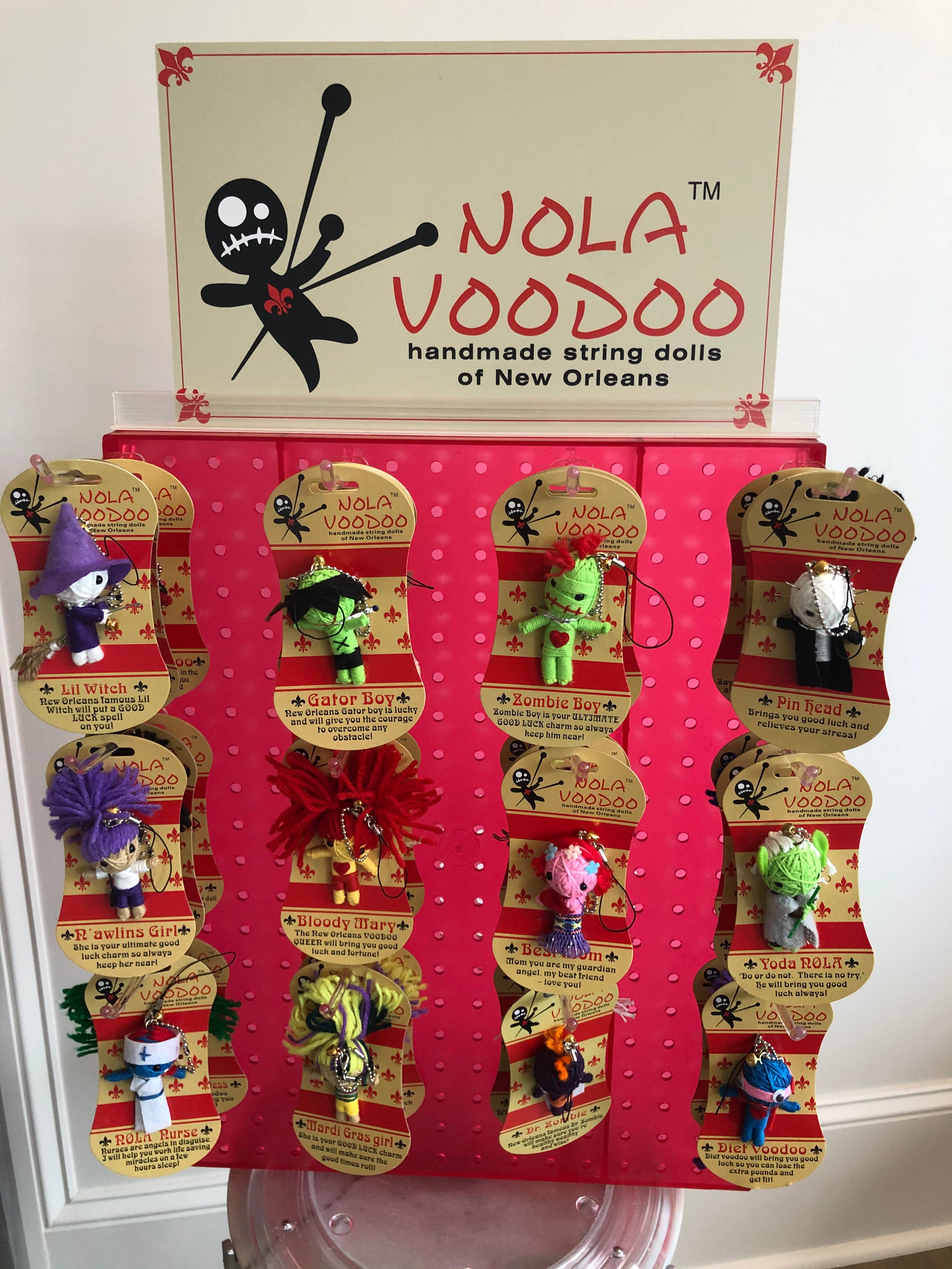 NOLA VOODOO - Wholesale Retailer Display - Kids & Baby - AA. Revolving table display w/sign, comes with 96 dolls2