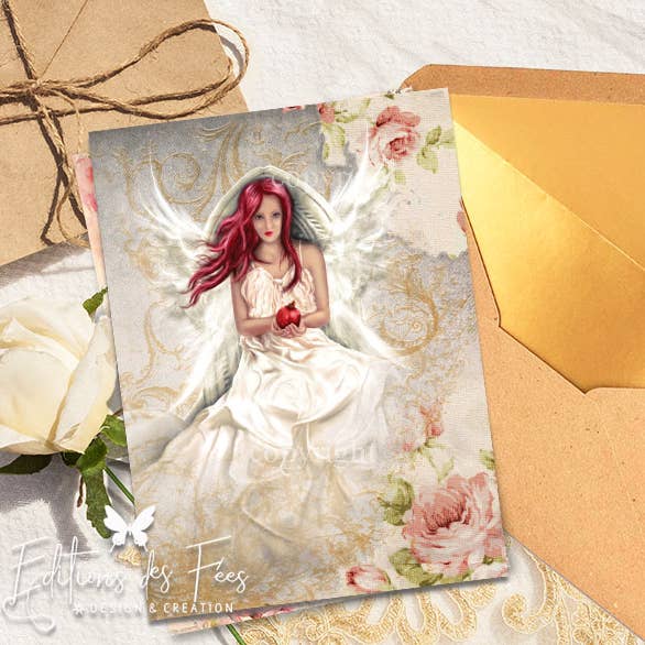 Editions des Fées - Venta al por mayor Tarjeta postal - Postal de ángel guardián «Omael» - Sin sobre