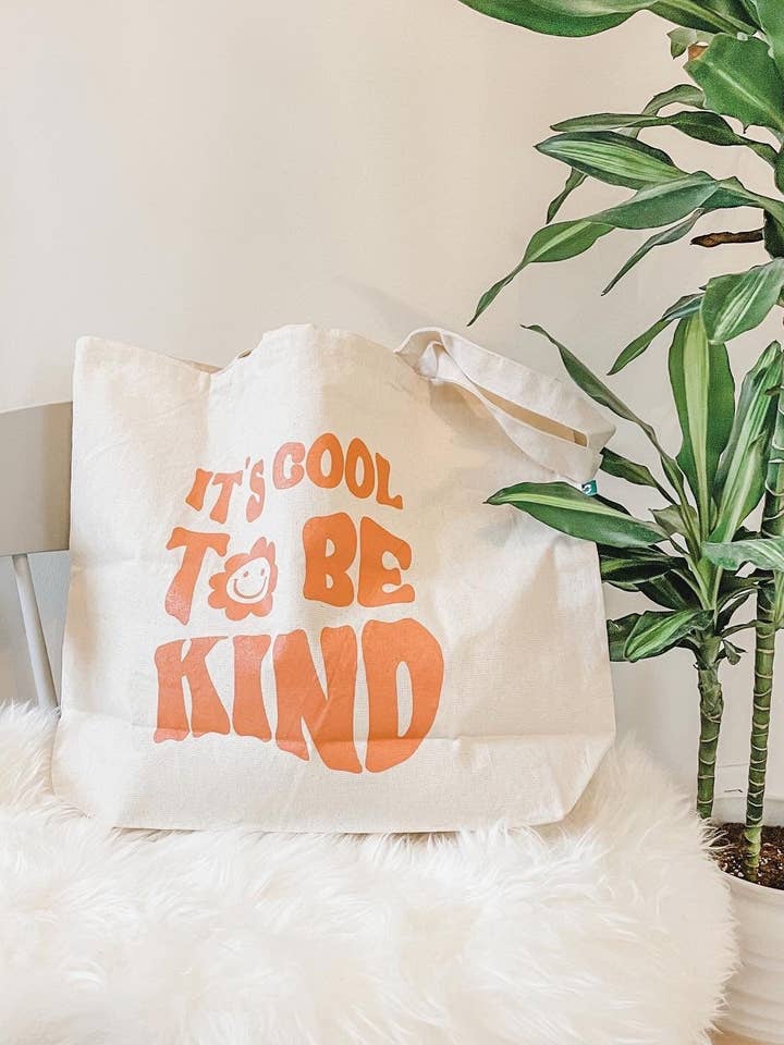 It’s Cool To Be Kind Tote Bag for wholesale by The Golden Girl Co.