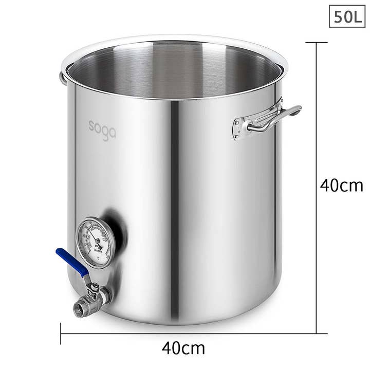 SOGA International Pty Ltd - Wholesale Cooking pot - SOGA 50L Brewery Pot No Lid1