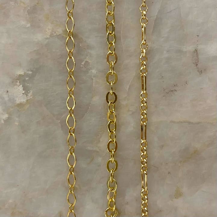 Eenvoudige gouden schakelarmbanden voor wholesale door Lauren Ferrell Designs