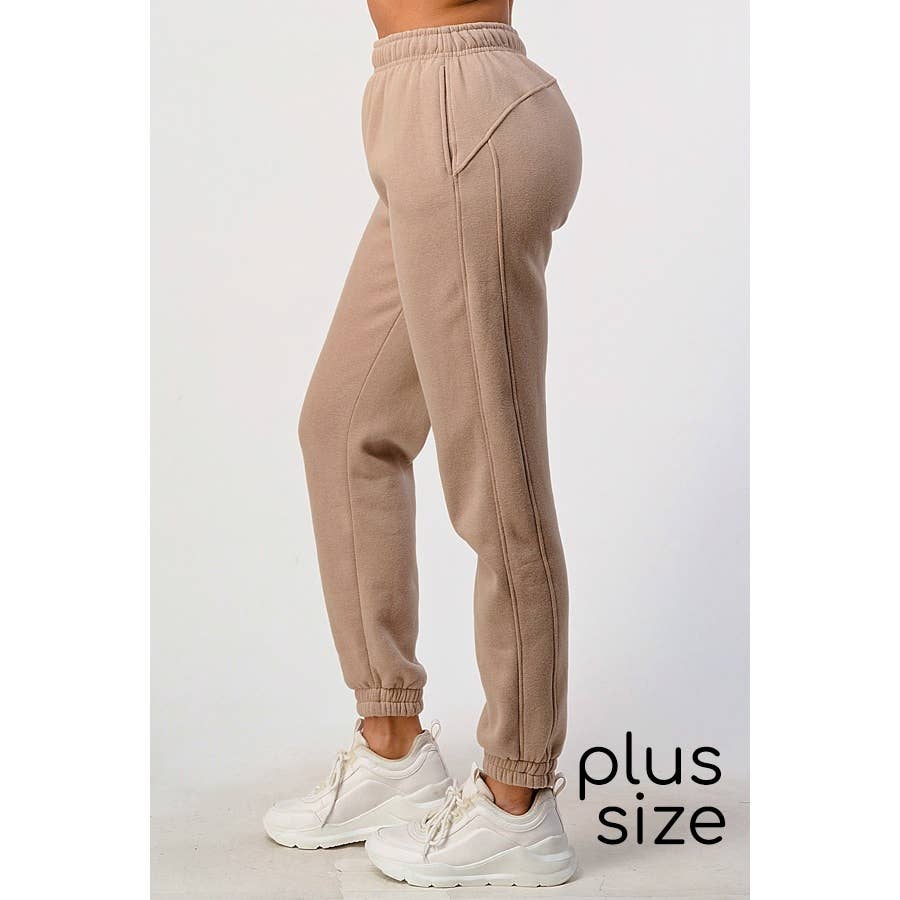 Lime All the Time – wholesale Joggingbyxor - Dam – Mjuk fleece-joggingbyxa i plusstorlek9