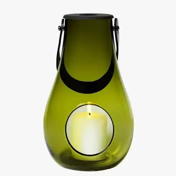 Holmegaard - Design w/Light - 11.4" Lantern w/Leather Handle for wholesale by Danish Design Collective