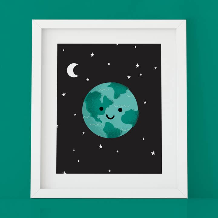 Earth 8 „x10" kunsttryk | Nursery & Kids for engroshandel hos Natasia Makes