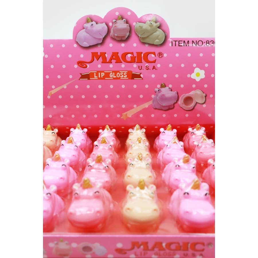 MIX COLOR 24-pcs Hippo Lip Gloss for wholesale on Faire6