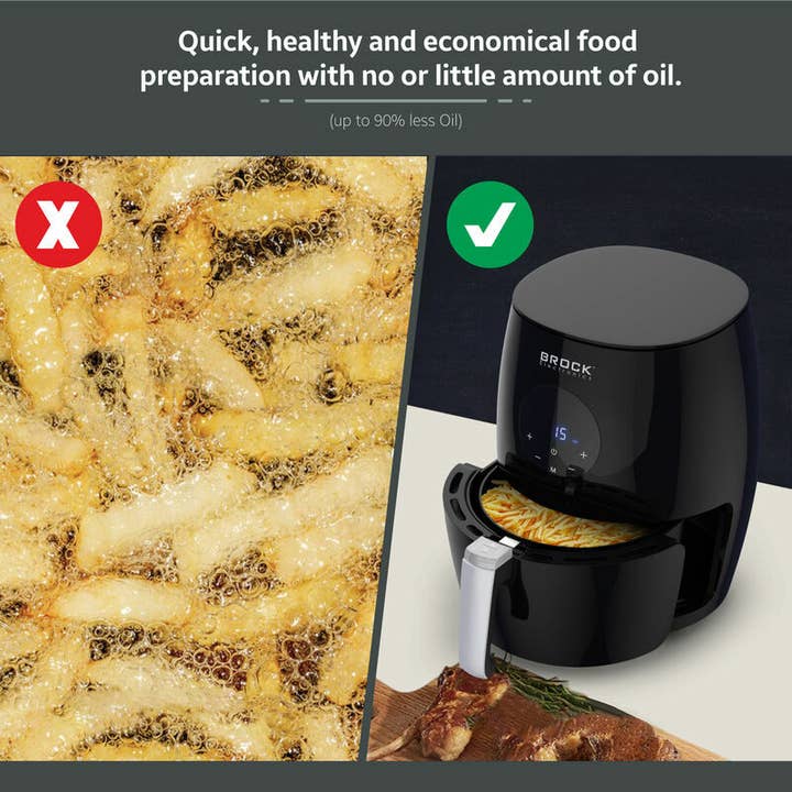 Sland - Wholesale Kitchen Appliance - Digital air fryer BROCK AFD 3502 BK 3.5L, 1200W11