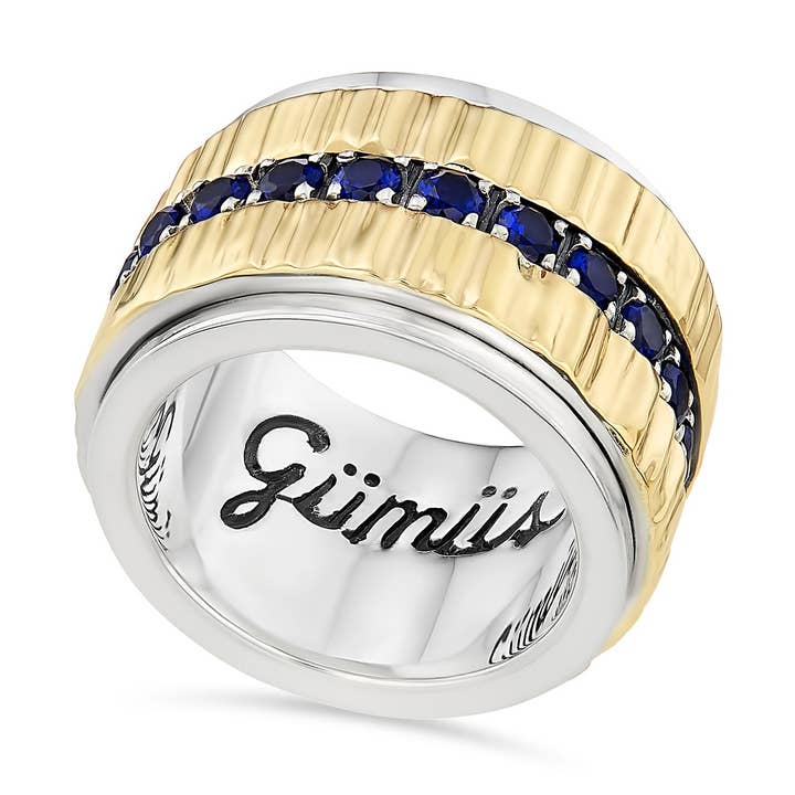 Anello Sole doppio blu per la vendita all'ingrosso da parte di Gümüs