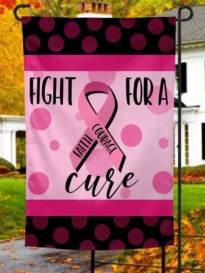 Breast Cancer Garden Flag for wholesale by A Deane Dream