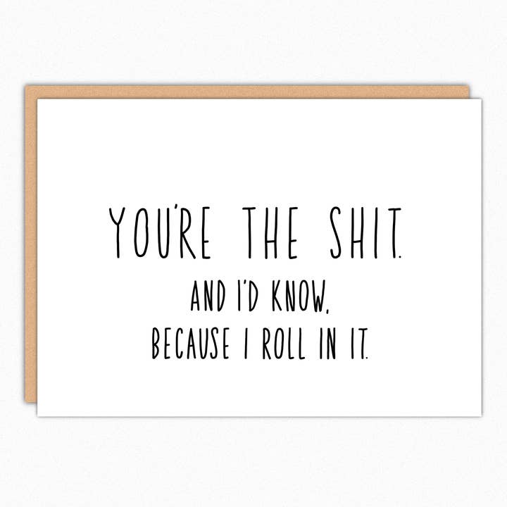 Carte de vœux drôle pour chien - Tu es génial Cadeau pour amoureux des animaux 574 pour la vente par In A Nutshell Studio