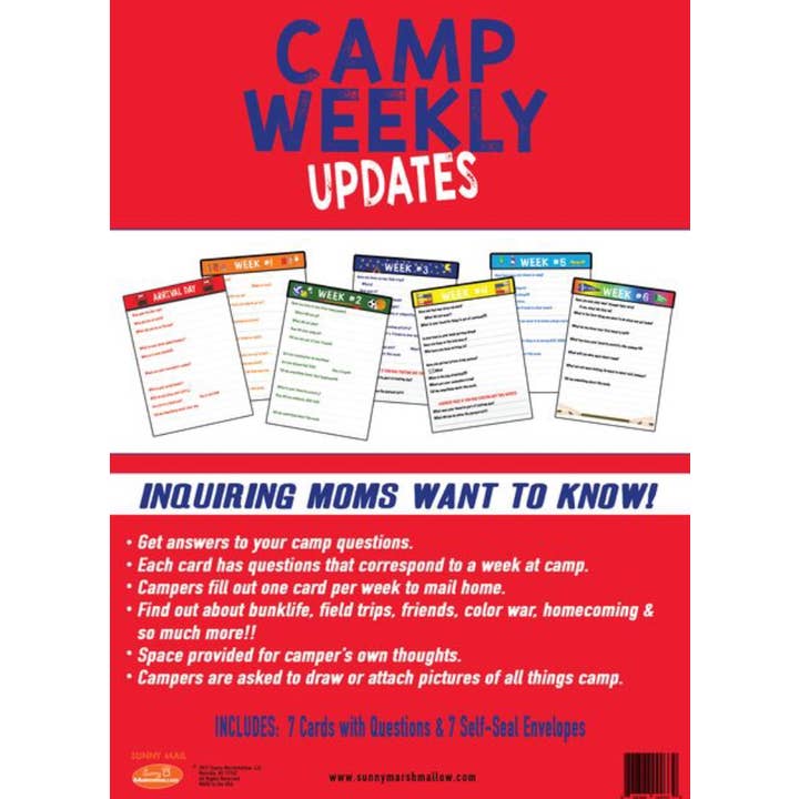 Camp Weekly Updates for wholesale by Sunny Marshmallow