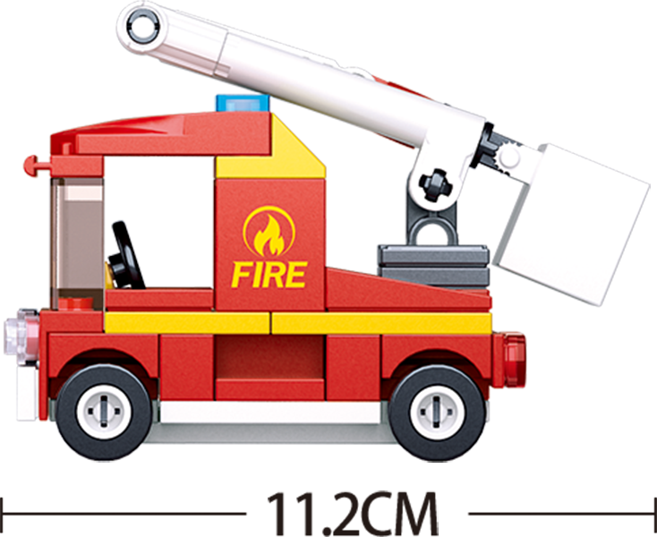 Sluban Europe BV – Engroshandel Legetøjssæt - Børn – M38-B0622A/Sluban brandmandslift med lille platform5