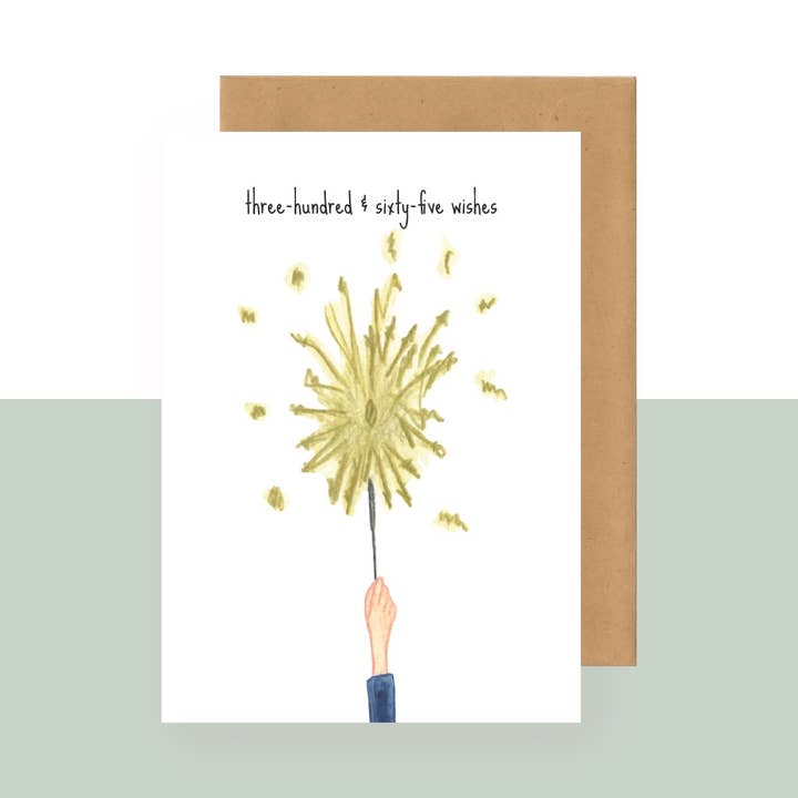 Postcard - three-hundred & sixty-five wishes for wholesale by Studio Bertha