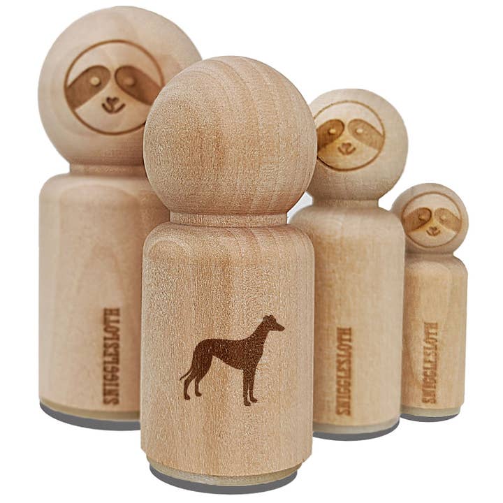 Greyhound Dog Solid Rubber Stamp for Stamping Crafting Planners for wholesale by Sniggle Sloth