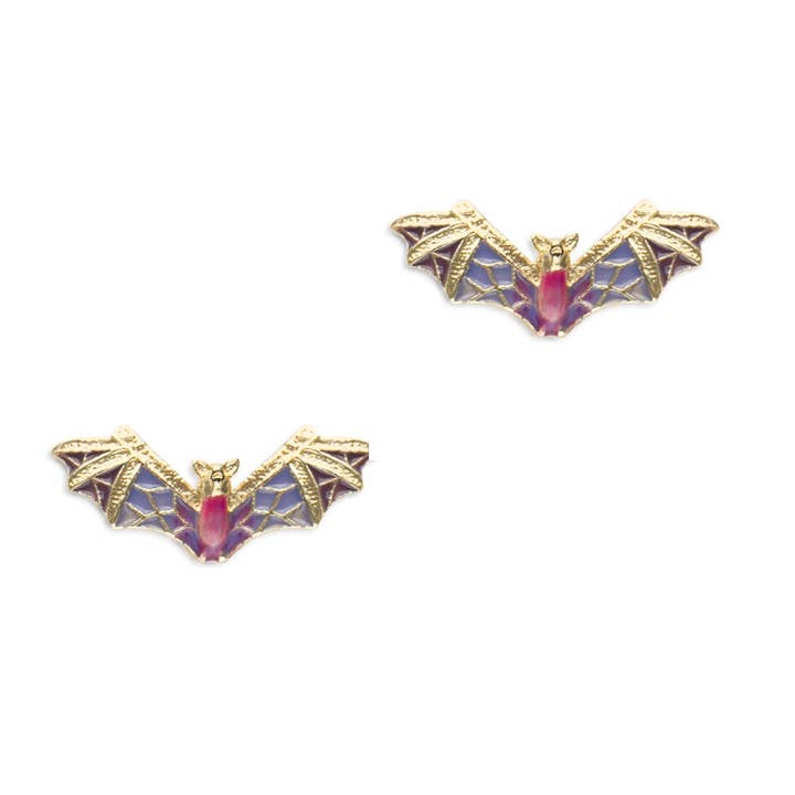 Bill Skinner – wholesale Stud/post earrings – Halloween Bat Studs