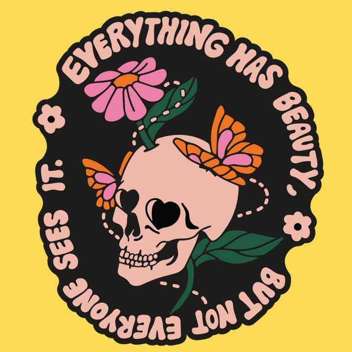 'Everything Has Beauty' Enamel Pin for wholesale by Wicked Clothes